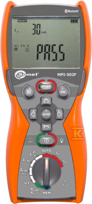 Wielofunkcyjny miernik parametrów instalacji elektrycznej MPI-502F