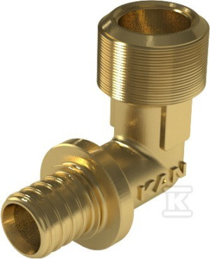 Kolano 90° mosiężne GZ ultraLINE - 14 R1/2"
