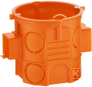 Puszka podtynkowa, głęboka, z wkrętami, pomarańczowa S 60DFW