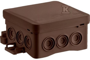 Puszka instalacyjna naścienna NS6 FASTBOxHOOK, 85x85x40mm, brązowy, SIMET