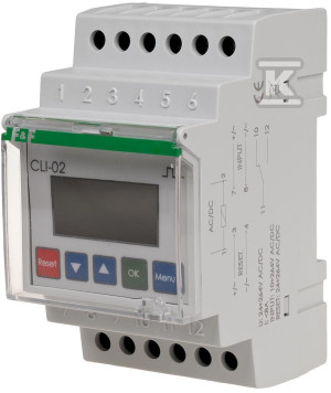 Licznik impulsów CLI-02 Licznik impulsów zasilanie 24-264V AC/DC 3 moduły