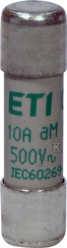 Wkładka cylindryczna topikowa CH10x38 aM 16A/500V