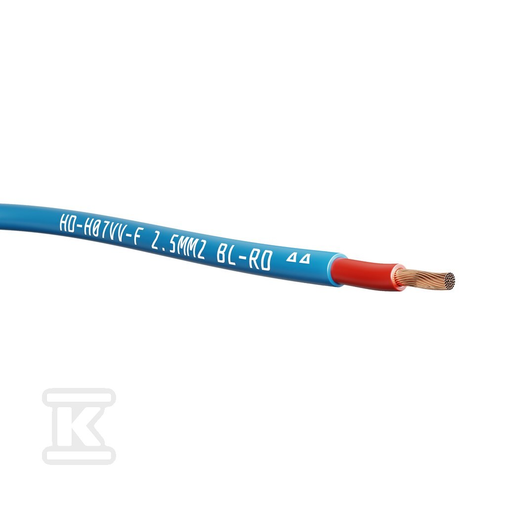 Przewód instalacyjny podwójnie izolowany niebieski - linka LgY 2,5 mm2 ROLKA 15 mb