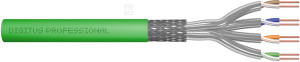 Kabel instalacyjny DIGITUS kat.8.2, S/FTP, Dca, AW G 22/1, LSOH, 500m, zielony, szpula