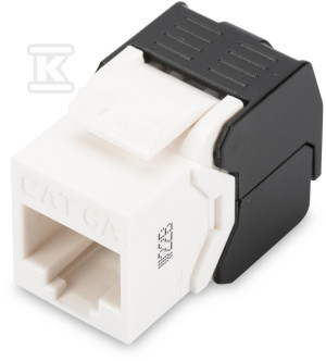 Модуль (роз'єм) keystone RJ45 (8P8C) кат.6A, UTP, неекранований, безінструментальний, білий, 1шт.