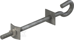 Śruba hakowa M16 L250 ocynk ogniowy