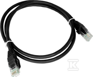 Patchcord U/UTP kat.6 PVC 0.25m czarny ALANTEC