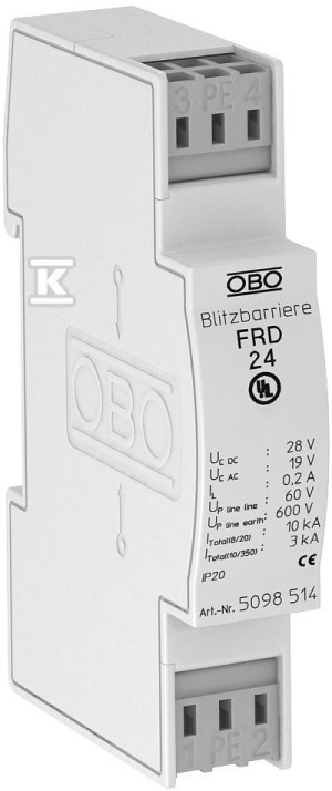 Bariera odgromowa 24V typ FRD 24