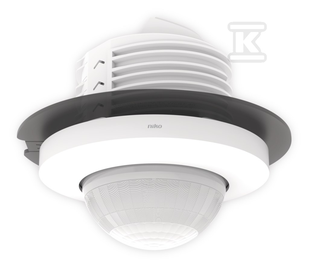 Czujnik ruchu M42LR, 230 V, 1 kanał, 32 - 37 m, 360°, SnapFit, do montażu podtynkowego, biały