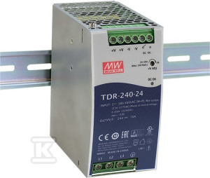 Блок живлення на DIN-рейку 3-фазний 240W 24V 10A TDR-240-24