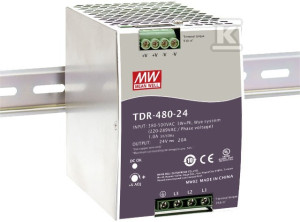 Блок живлення на DIN-рейку 3-фазний 480W 24V 20A TDR-480-24