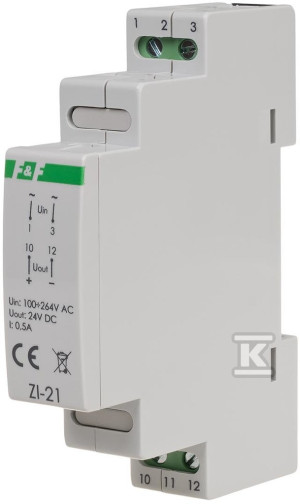 Імпульсний блок живлення zi-21 24v dc 0,5a ZI-21