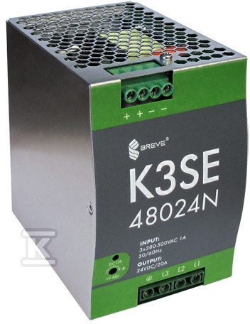 Zasilacz impulsowy K3SE 48024 3x400/ 24VDC 20A 480W na szynę DIN, Uzas: 340-550VAC, Ta70, 17000-1014