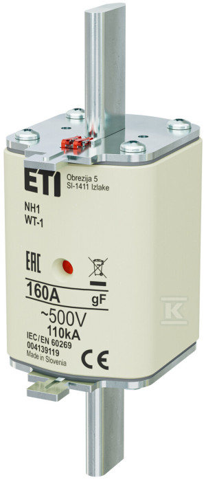 Wkładka bezpiecznikowa - NH1/WT-1 gF 160A/500V - szybka