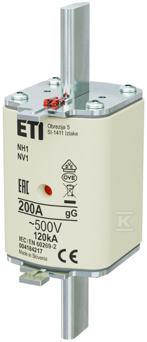Вставка запобіжника - NH1 gG 200A/500V - з затримкою