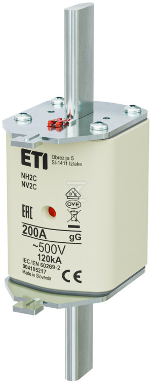 Вставка запобіжника - NH2C gG 200A/500V - з затримкою часу