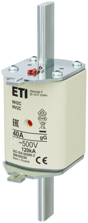 Вставка запобіжника - NH2C gG 40A/500V - з уповільненим спрацюванням