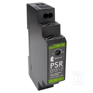 Імпульсний блок живлення PSR 01512 230/ 12VDC 1,25A 15W на DIN-рейку, Вхід: 85-264VAC, Ta70, 17000-1551