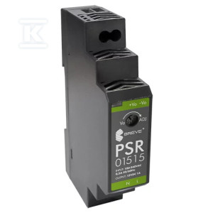 Zasilacz impulsowy PSR 01515 230/ 15VDC 1A 15W na szynę DIN, Uzas: 85-264VAC, Ta70, 17000-1552