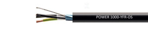 Przewód sterowniczy XLPE/PVC, ekranowany POWER 1000-YFR-OS 7G1,5 mm2 czarny, żyły czarne numerowane wg DIN VDE 0293-334 wg DIN VDE 0293-334