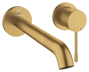 Змішувач для раковини Grohe Essence 2-отворовний одноважільний розмір L, brushed cool sunrise, обмежувач потоку 5,7 л/хв, регульований аератор, вилив