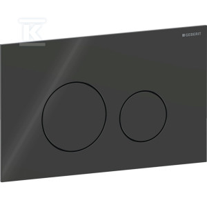 Кнопка змиву Geberit Sigma40, передня, скло чорне, кругла