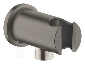 Kolanko przyłączeniowe ścienne Rainshower, Brushed Hard Graphite, okrągła rozeta