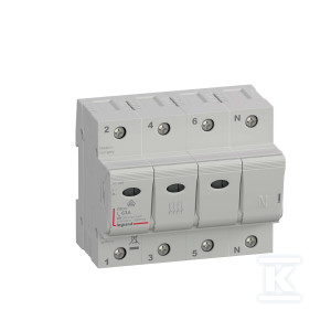 Rozłącznik bezpiecznikowy izolacyjny 3P+N 63A 400V  - Do wkładek D02 - Połączenie śrubowe - IP20