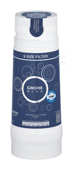 Filtr Grohe Blue w rozmiarze S, filtracja 5-fazowa, 600 l