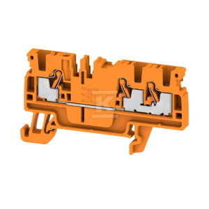 Blok zacisku przelotowego PUSH IN pomarańczowy 2.5 mm2 24 A 800 V liczba przyłączeń: 3 A3C 2.5 OR