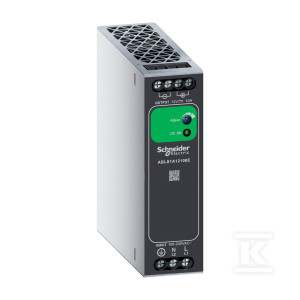Zasilacz jednofazowy 200…240 V AC, wyjście 12 V DC, 120 W, Din-rail, IP20