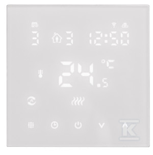 Regulator temperatury AURATON 2YA - przewodowy, tygodniowy z opcją sterowania przez WiFi, podtynkowy