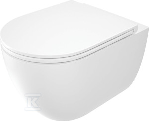 Miska WC wisząca bezkolierzowa Round + deska