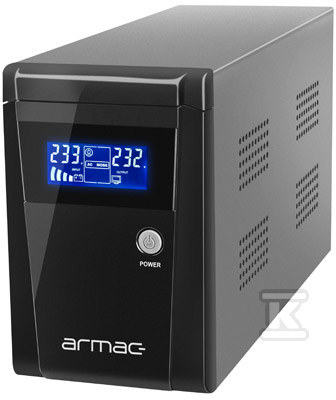 UPS Armac office O/1000E/LCD Line-Interactive 1000VA 3x 230 V PL USB-B LCD metalowa obudowa