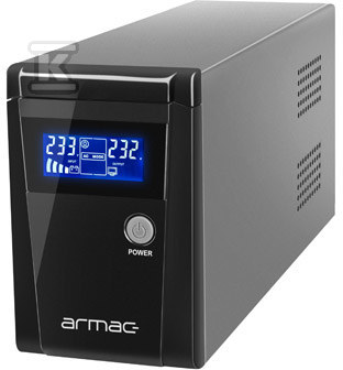 UPS Armac office O/650E/LCD Line-Interactive 650VA 2x 230 V PL USB-B LCD metalowa obudowa
