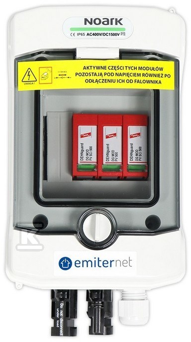 Герметична розподільна коробка EMITER з обмежувачем перенапруги DC Dehn 1000V типу 2, 1x ланцюг PV, 1x MPPT