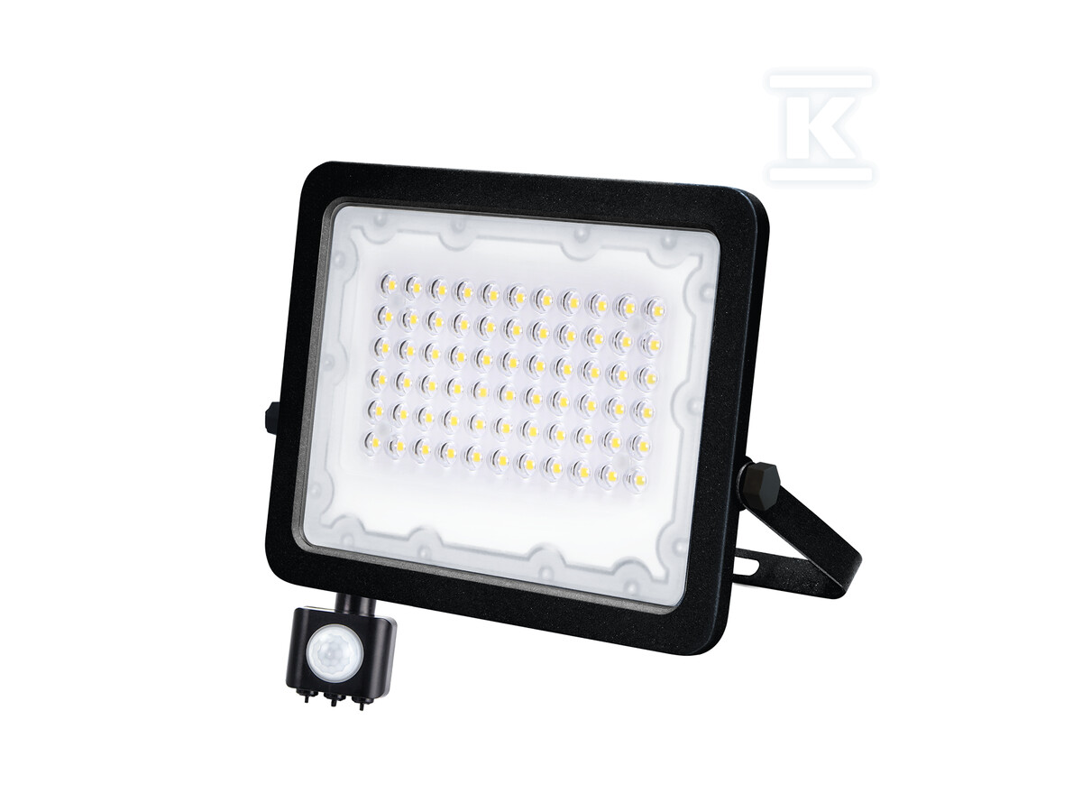 Naświetlacz LED GALAXI 50W 5000lm barwa naturalna 4000K IP65 czarny z czujnikiem