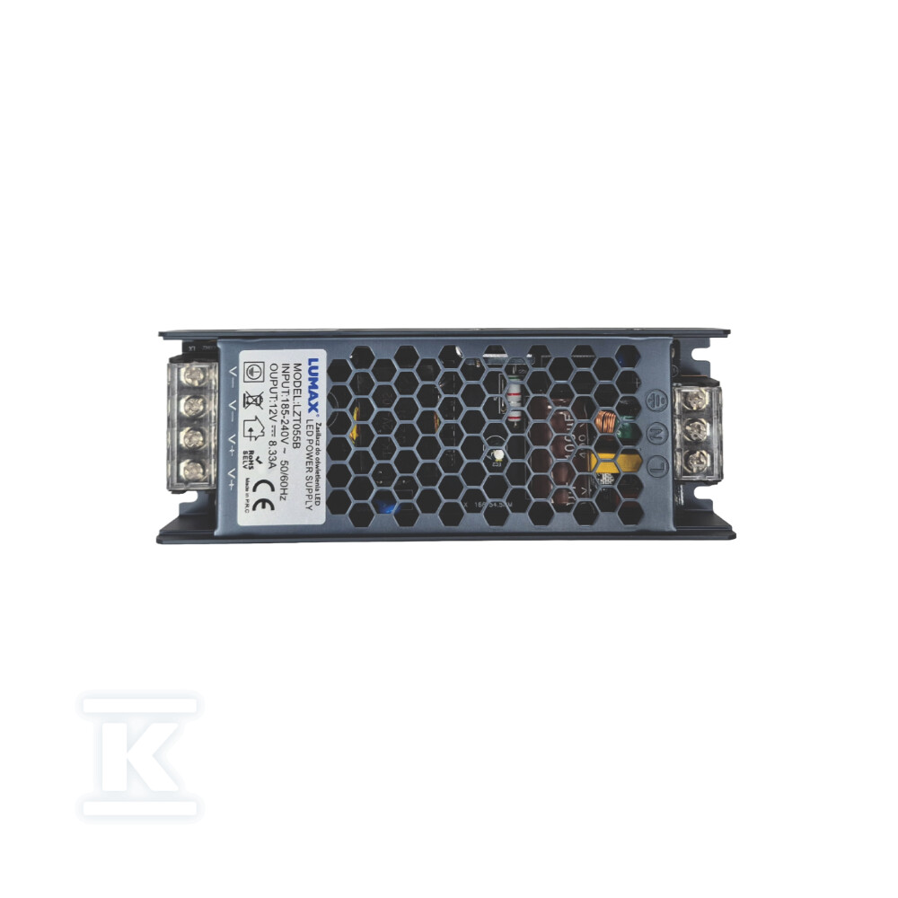 Модульний блок живлення для LED-стрічок, MINI IP20 100W, 12V, 8.33A, 170x61x30mm
