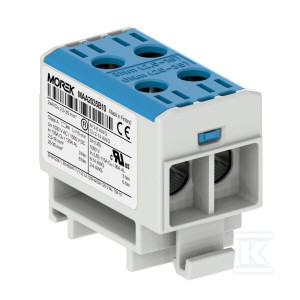 З'єднувач OTL35-2 синій 2xAl/Cu 2,5-35mm² 1000V AC/1500V DC, універсальний затискач
