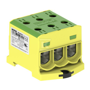 Złączka OTL95-3 żółto-zielony 3xAl/Cu 6-95mm2 1000V AC/1500V DC, zacisk uniwersalny