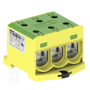 З'єднувач OTL150-3 жовто-зелений 3xAl/Cu 25-150mm² 1000V AC/1500V DC, універсальний затискач