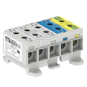 Złączka OTL35-5x szary,niebieski, żó/ziel 5x1xAl/Cu 2,5-35mm2 1000V AC/1500V DC, zacisk uniwersalny