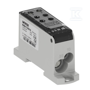 Blok dystrybucyjny rozdzielczy OJL135A czarny we. Al/Cu 1x10/1x35 wyj. Cu 2x10/4x16mm2 1000V AC/DC