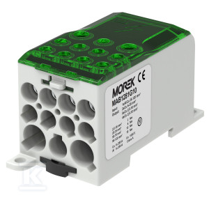 Blok dystrybucyjny rozdzielczy OJL280A zielony we. 1xAl/Cu120, wyj. 2x35/5x16/ 4x10mm2 1000VAC/DC