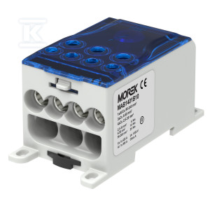 Blok dystrybucyjny rozdzielczy OJL400A niebieski we. 1xAl/Cu240 wyj. 4x35/3x50mm2 1000VAC/DC
