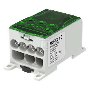 Blok dystrybucyjny rozdzielczy OJL400A zielony we. 1xAl/Cu240 wyj. 4x35/3x50mm2 1000VAC/DC