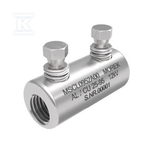 Złączka śrubowa MSCL95 Al/Cu 25-95mm2 12kV, 2x śruba aluminiowa zrywalna