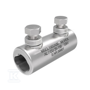 Złączka śrubowa MSCL150 Al/Cu 25-150mm2 12kV, 2x śruba aluminiowa zrywalna