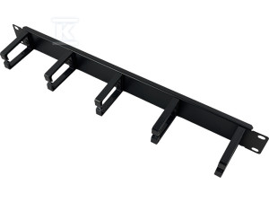 Organizator kabli 1U 19" 5 plastikowych uchwytów, czarny ALANTEC