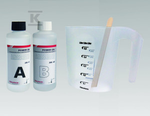Dwuskładnikowy żel w butelkach, z pojemnikiem i mieszadłem, POWER GEL 400ml